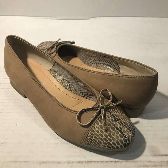 ara bel black patent/beige leather
